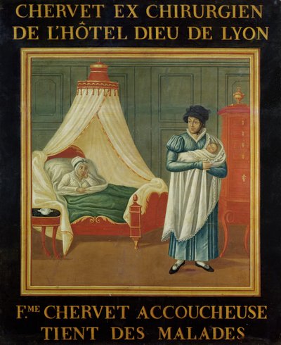 Sign Advertising the Services of a Midwife, Early 19th Century by French School
